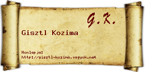 Gisztl Kozima névjegykártya
