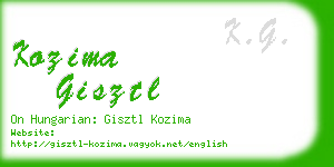kozima gisztl business card